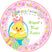 Girls happy easter sticker label