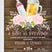 Girls pink rustic beer baby shower invite