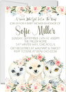 Girls winter animal baby shower invitations snowy rustic theme