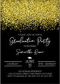 Gold And Black Graduation Party Invitations - DUPLICATE