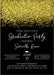 Gold And Black Graduation Party Invitations - DUPLICATE