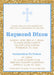 Gold And Blue First Communion Invitations