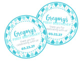 Golf theme birthday favor label design