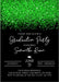 Green And Black Graduation Party Invitations