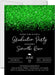 Green And Black Graduation Party Invitations