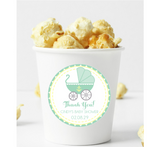 Green nautical baby shower favor label