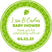 Green tropical leaf baby shower sticker