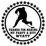 Ice Hockey Birthday Stickers