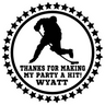 Ice Hockey Birthday Stickers