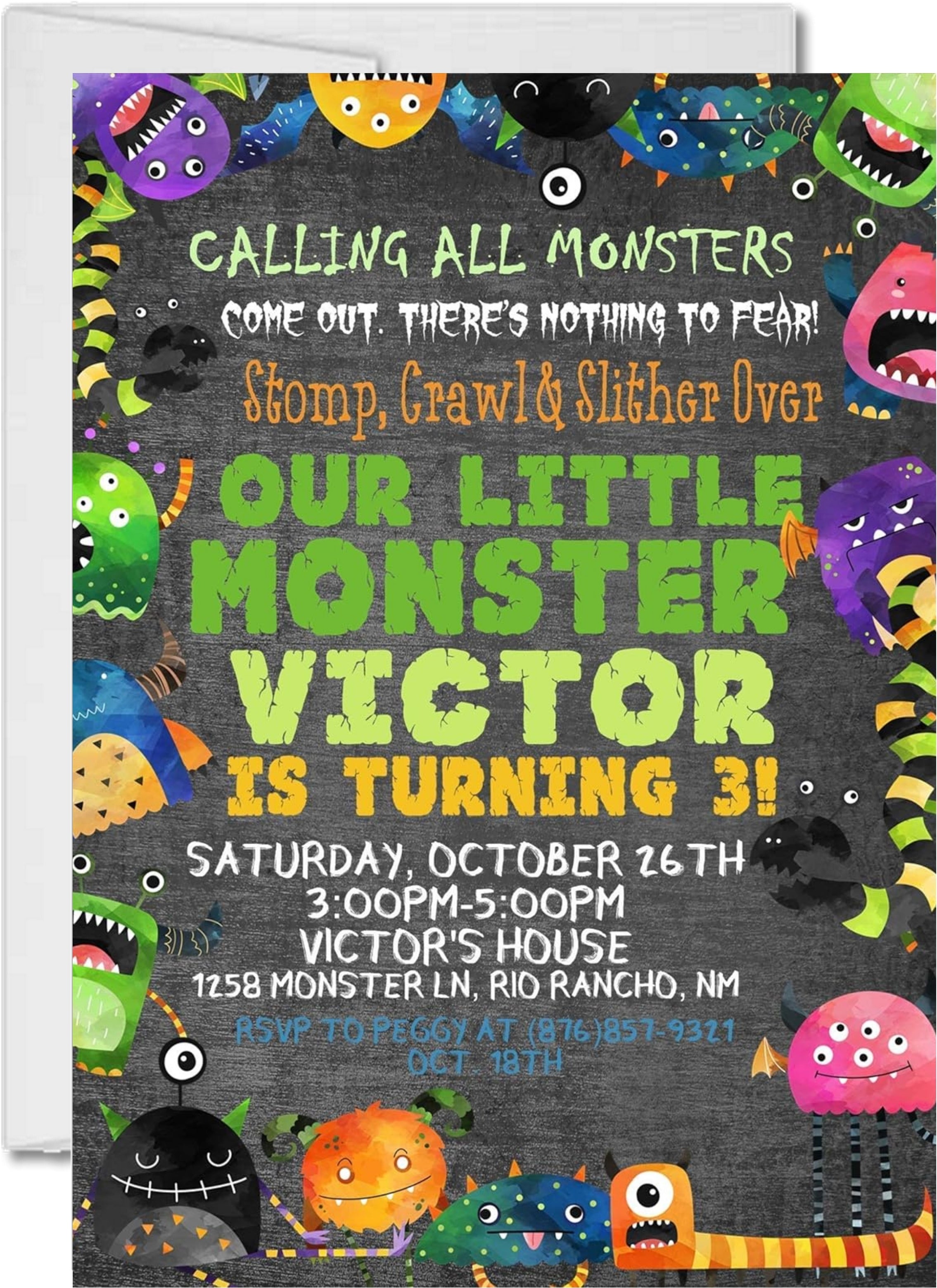 Kids Halloween Birthday Party Invitations