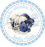 Little Boo Skull Halloween Baby Shower Stickers