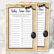 Halloween baby name race game printable
