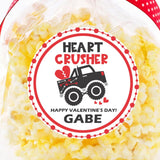 Heart Crusher monster truck Valentine sticker