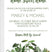 Home Sweet Home housewarming invitation with illustrated potted plants