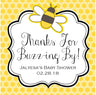 Honeycomb bee baby shower favor sticker