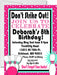 Hot Pink Bowling Birthday Party Invitations