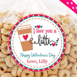 I love you a latte Valentine sticker for school exchange