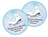 Ice Skating Birthday Party Stickers