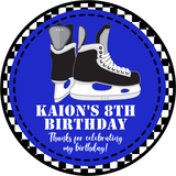 Ice hockey thank you sticker birthday