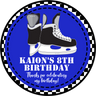 Ice hockey thank you sticker birthday