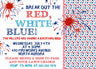 Independence Day BBQ invitation star pattern background