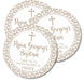 Ivory And White Baptism Stickers Or Favor Tags