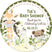 Jungle theme baby shower favor labels with giraffe zebra and bear designs