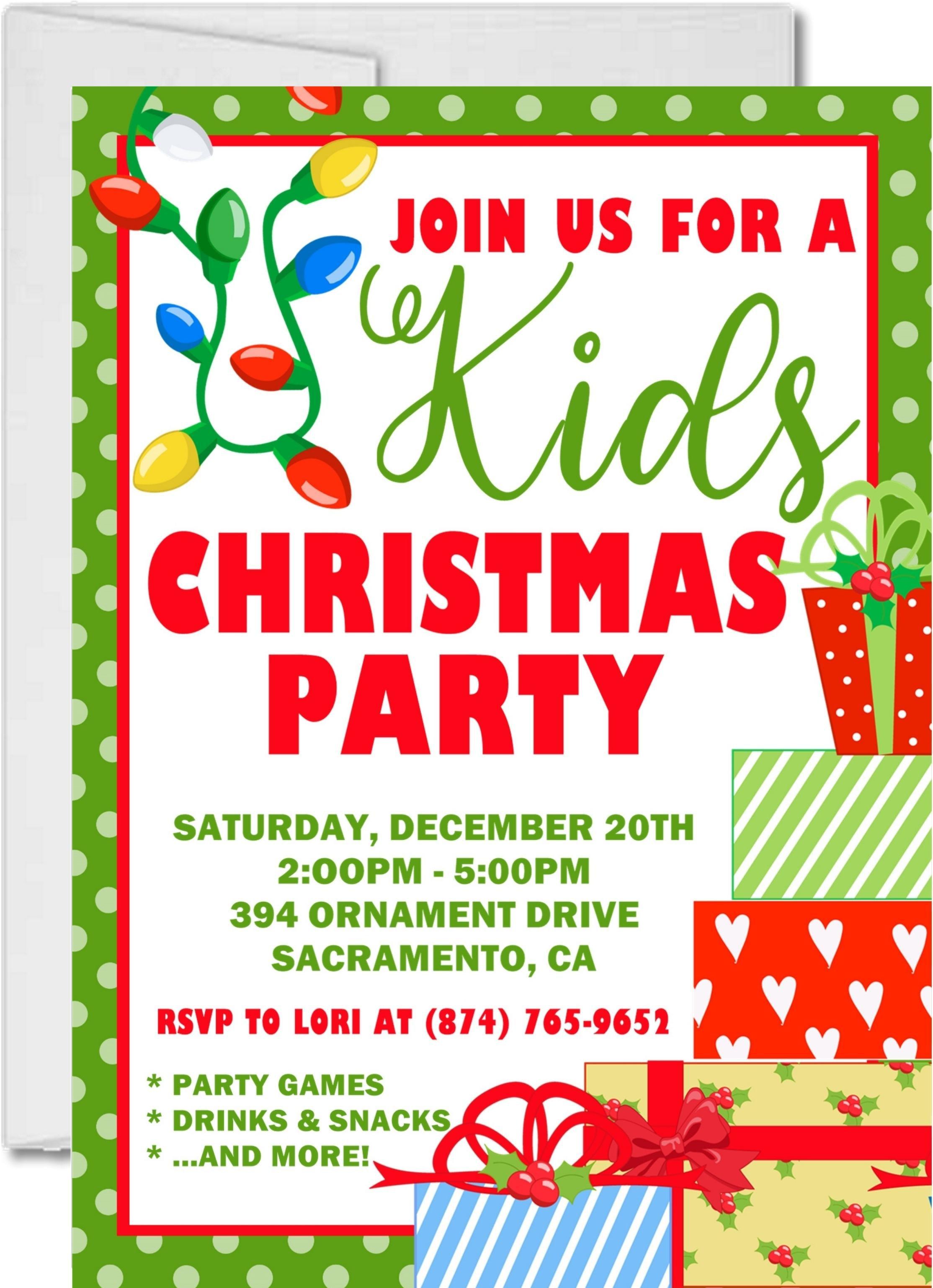 Kids Christmas Party Invitations — Party Beautifully