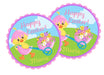 Kids Colorful Easter Chick Stickers