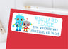 Kids robot return address stickers