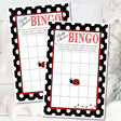 Ladybug baby shower bingo printable game