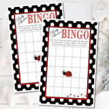 Ladybug baby shower bingo printable game