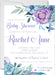 Lavender Floral Baby Shower Invitations