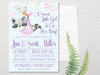 Lavender Woodlands Raccoon Baby Shower Invitations