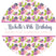 Lavender navy purple floral birthday sticker labels