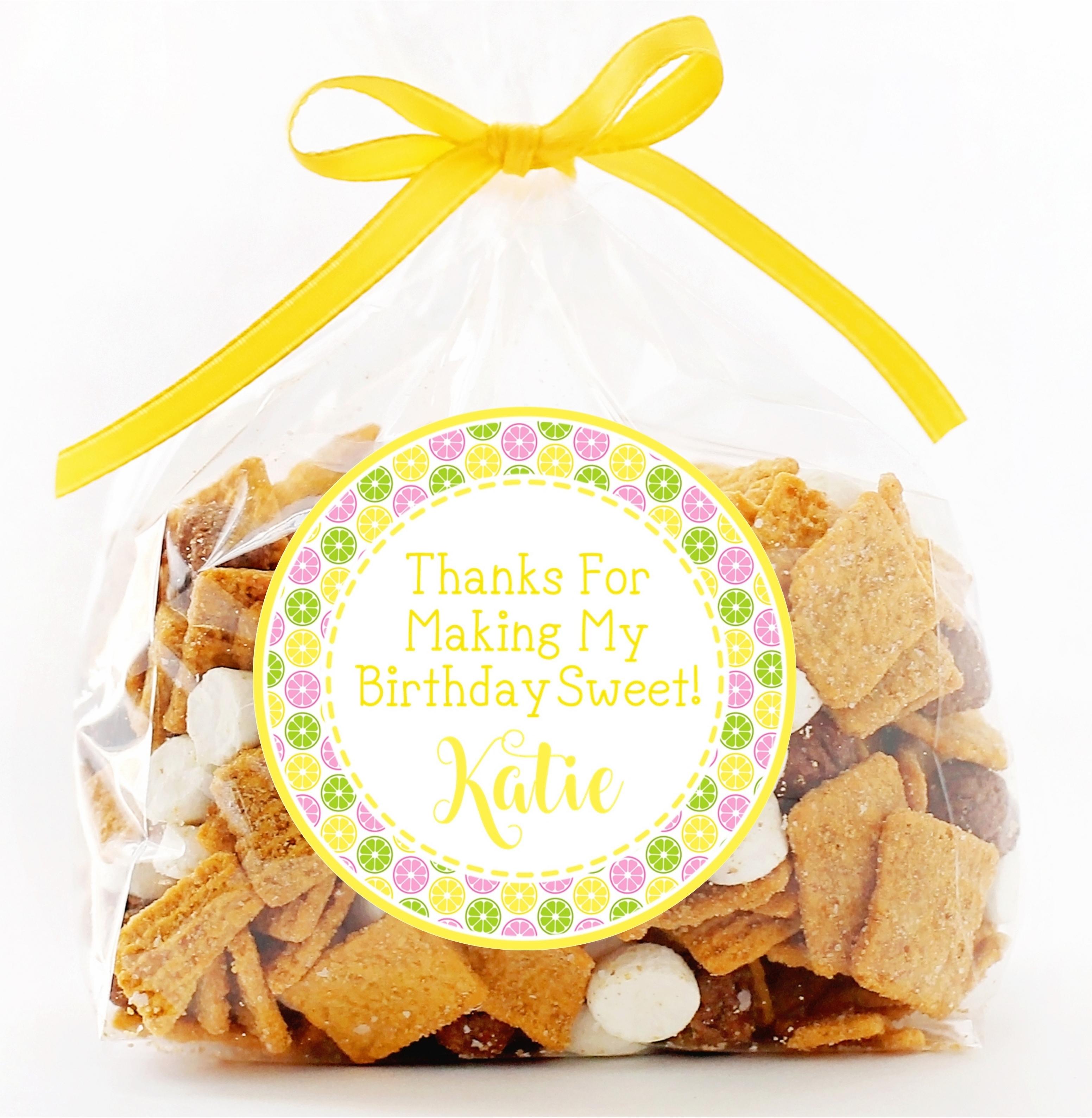 Lemonade Birthday Party Stickers Or Favor Tags