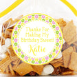 Lemonade themed party favor sticker personalized
