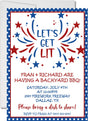 Lets Get Lit patriotic July 4th BBQ invitation