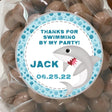 Light blue bubble shark birthday sticker