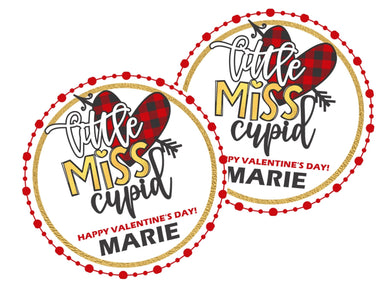 Little Miss Cupid Valentine's Day Stickers