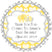 Little peanut baby shower favor labels with yellow elephant design