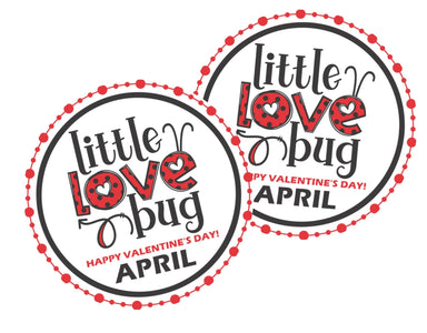 Love Bug Valentine's Day Stickers