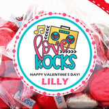 Love Rocks boombox Valentine sticker