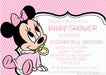 Minnie Mouse Baby Shower Invitations
