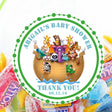 Modern Noah’s Ark baby shower sticker