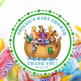 Modern Noah’s Ark baby shower sticker