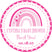 Modern pink rainbow baby sprinkle sticker
