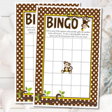 Monkey baby shower bingo printable game