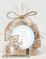Nautical sandcastle baby shower sticker
