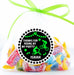 Neon Green And Black BMX Birthday Party Stickers